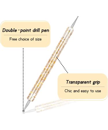 Jinlaili 5 Piece Nail Art Dotting Tools Set Nail Dot Pen Dotting Tool Set Rhinestone Picker Dotting Pen for Nail Art Rhinestones Dot Work Line Drawing (Gold) - Buy Online on GoSupps.com