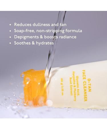 Asaya Detan Face Wash | Glycolic Acid Berry Extract & Manjistha | Tan Removal Face Cleanser for Men & Women | Normal Combination or Oily Skin | Gently Exfoliates & Evens Tone | Soap Free | 100 ml - Buy Online on GoSupps.com