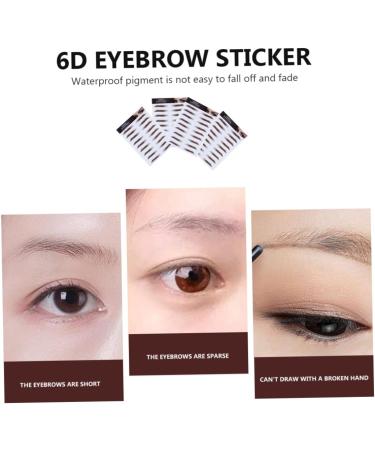 Mipcase 4pcs Eyebrow Stickers Blush Makeup Eyebrow Transfers Stickers Imitation Eyebrow 6d Stencil Bionic 1 count (Pack of 1) Brown - Buy Online on GoSupps.com