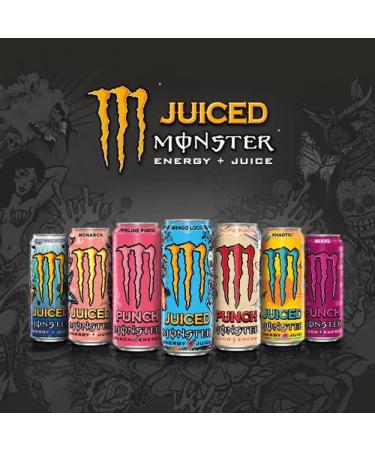 Monster Energy Drink Monster Juiced Energy Drink Pack Of 12 4 Assorted Flavours 500ml Monster Energy Drink Energy Juiced Drink 3Pcs Each - 12x500ml Bundle Boxed Treatz - Buy Online on GoSupps.com