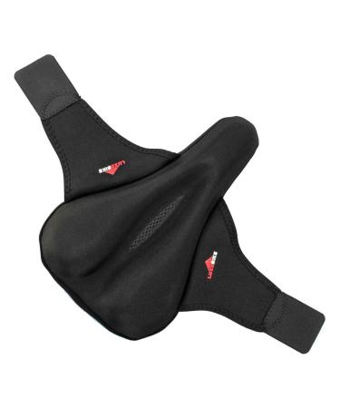 LuxoBike Gel Bike Seat Cover Padded Bicycle Seat Covers for Men  Comfort Extra Soft Padded Gel Bicycle Seat Pad  Spin Bike Seat Cushion Pads  Cycling, Spinning Class, Exercise Bike Stationary Cycle Black