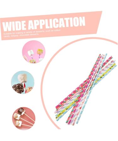 BESTonZON 50pcs Marshmallow Stick Chocolate Candy Lollipops Candy Bars Marshmallow Wrapping Sticks DIY Candies Sticks Marshmallow Supplies Lollipop DIY Sticks Dedicated Chocolate Stick Paper - Buy Online on GoSupps.com
