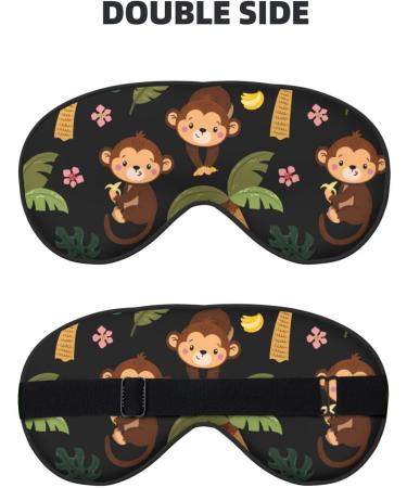 Adjustable Double-Sided Monkeys Swinging from Palms Sleep Mask | Soft Eye Covers for Perfect Shading & Reducing Eye Edema - Buy Online on GoSupps.com