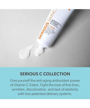 Serious Skincare C3 Plasma C Cream Moisturizer SPF 30 - Hydrating & Brightening Formula - 4 oz - Buy Online on GoSupps.com