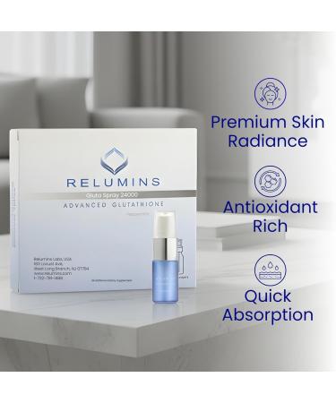 Relumins Sublingual Glutathione Oral Spray Original Formula 24000mg with Vitamin C & Zinc High-Absorption Peppermint Formula 8 Bottles x 3000mg Each Antioxidant Wellness - Buy Online on GoSupps.com