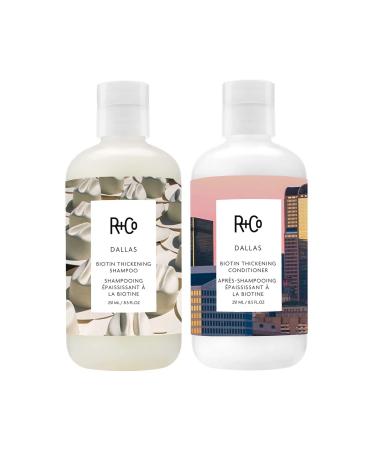 R+Co Dallas Biotin Thickening Shampoo | Thickens, Nourishes + Strengthens | Vegan + Cruelty-Free | 8 Ounce (Pack of 2)