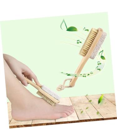 Housoutil Pumice Stone Pumice Feet Scrubber Foot Pumices Foot Dry Skin Brush Pedicures Exfoliating Tool Wooden Handle Exfoliator Remove Dead Skin Foot Stone Heel Bamboo Accessories - Buy Online on GoSupps.com