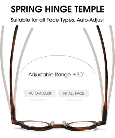 Buy Vevesmundo Round Retro Reading Glasses - Unisex Leopard Pattern +1.0 to +4.0 | Stylish Visual Aid - Buy Online on GoSupps.com