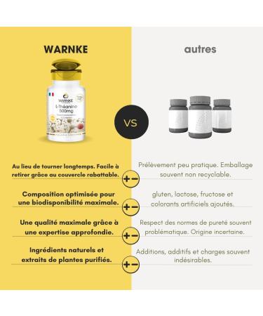 L-Theanine 500mg - 60 tablets - Adaptogen - Animated acid | Warnke Vitalstoffe - Quality from German pharmacies - Buy Online on GoSupps.com