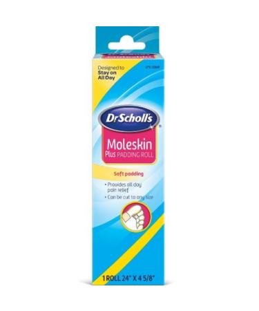 Dr. Scholl's Moleskin Plus Padding Roll 1 Each (Pack of 4) - Buy Online on GoSupps.com