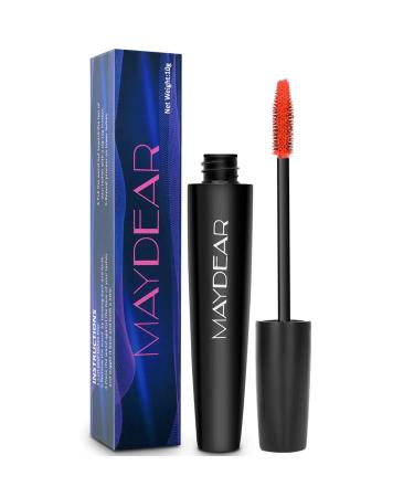 Maydear Waterproof Color Mascara  Longlasting  Smudge-Proof  Voluminous and Charming Mascara  Multiple colors available Red 0.35 Ounce
