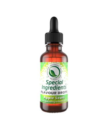 Apple Sours Flavour Drop 30ml Highly Concentrated Versatile Food Flavouring - Vegan Non GMO Gluten Free Apple Sours 30 ml (Pack of 1)