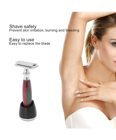 Buy Red Manual Double Edge Razor with Stand for Men & Women - Premium Shaving Experience - Buy Online on GoSupps.com