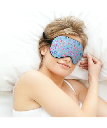 Sweet Fruit Donuts Candy Sleep Mask for Women - Adjustable Eye Shades with Elastic Strap for Comfort - Buy Online on GoSupps.com