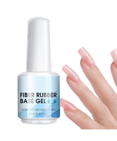 Dmuzsoih Nail Fiber Gel Clear Reconstructing Gel for Damaged Nails - 15ml Transparent Manicure Accessories Requiring UV/LED Curing for Salon Home and Travel