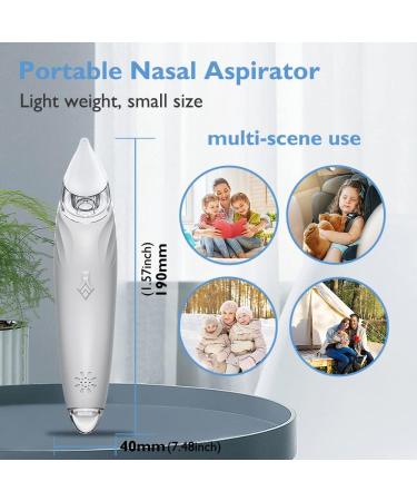 Rechargeable Baby Nasal Aspirator with Music Function - Adjustable Volume Electric Nose Cleaner for Toddler - Light Soothing Nose Booger Sucker - Buy Online on GoSupps.com