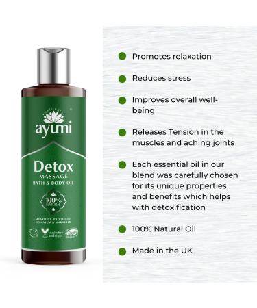 Detox Massage & Body Oil - Vegan Cruelty-Free 250ml | Dermatologically Tested for Wellness - Buy Online on GoSupps.com