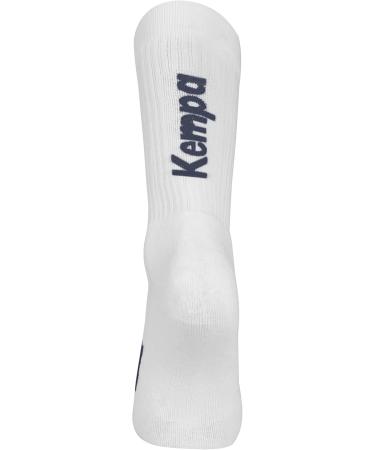 Kempa Unisex Logo Classic Sports Socks - White/Navy (Size 36-40) | International Shipping Available - Buy Online on GoSupps.com