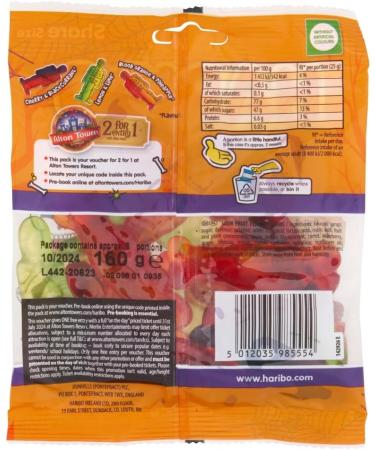 HARIBO Sour Skeletons Halloween Sweets Sharing Bag 160g - Buy Online on GoSupps.com