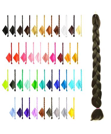 Mybraids 1-colored premium braid hair 2m long for Rasta braids Dreads crochet twist box braids cornrows art hair extensions braiding hairstyles (38-on dark gray)