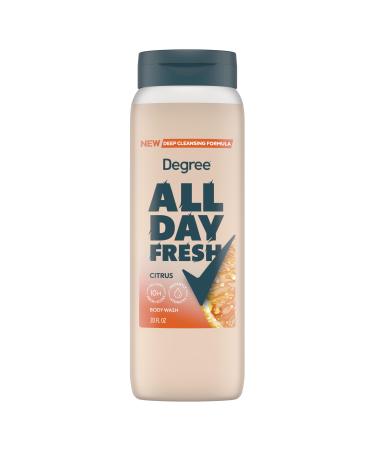 Degree All Day Fresh Body Wash Fresh Citrus Deep Cleansing 20 oz 20 Fl Oz (Pack of 1)