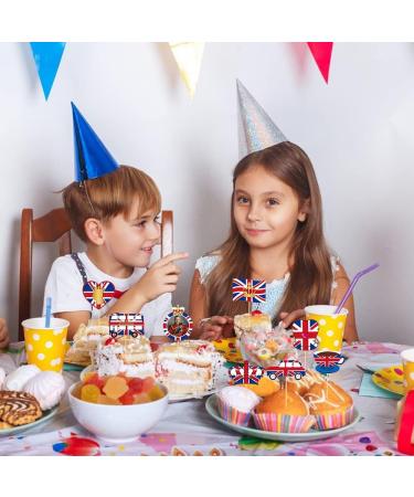 GALER King Charles Coronation Cake Toppers Decor Union Jack King Charles Coronation Decor 2023 Coronation Party Decor Memorabilia Royal Ascent Coronation 6th of May Street Parties (C) - Buy Online on GoSupps.com