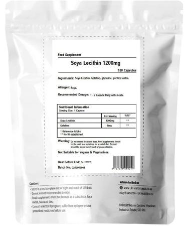 Lecithin Softgel Capsules 1200mg x 180 - Omega 6 GLA - New Mum Essential - Women's Health Supplement - UKHealthHouse - Buy Online on GoSupps.com