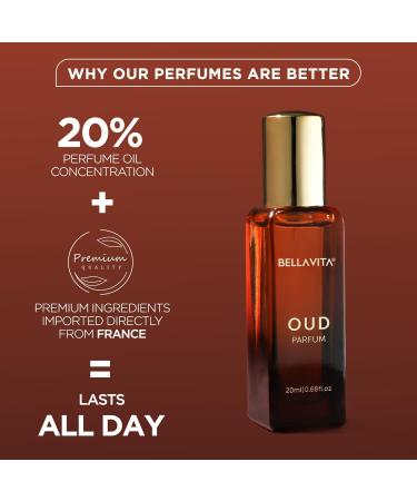 Bloom Beauty Bella Vita Luxury Oud Parfum Intense Unisex Perfume for Men & Women with Carnation Vanilla Cedarwood|Woody Oriental Long Lasting Fragrance Scent 20Ml - Buy Online on GoSupps.com