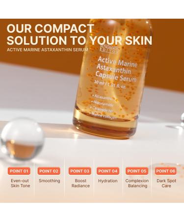 Active Marine Astaxanthin Serum 30ml | Even Skin Tone & Hydration | Vitalizing Anti-Aging Skincare for Radiant Skin - Buy Online on GoSupps.com