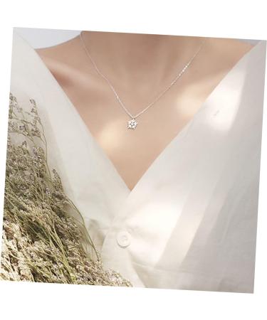 CHILDWEET Women Necklace Sterling Silver Necklaces Gemstone Necklace Women Jewelry Miss Fashion Crystal Chain - Buy Online on GoSupps.com