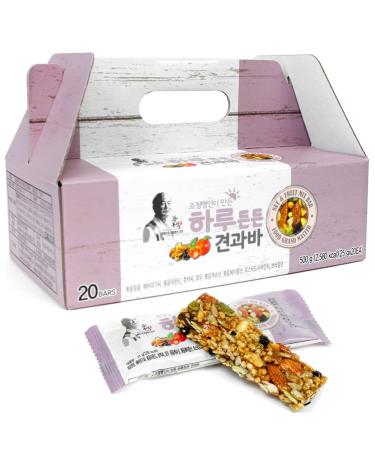 KANG BONG SEOK, Master Jocheong Fruit & Nut Bars I Korean Snacks Box I Korean Food I Healthy Food I Asian Snacks I Energy Bars I International Snacks I Healthy Snacks I 0.88 Ounce, 20 Counts