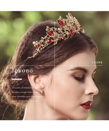 Jovono Wedding Crowns & Tiaras | Elegant Crystal Hair Accessories for Women - International Shipping - Buy Online on GoSupps.com