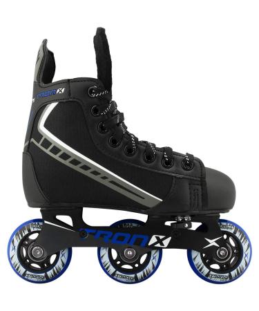 TronX Velocity Youth Adjustable Inline Hockey Skates, Black, Small 11-1
