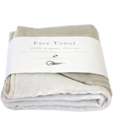 Nawrap 100% Organic Cotton Face Towel - Green/Ivory | Eco-Friendly Towel - Buy Online on GoSupps.com