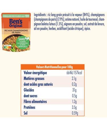 BEN'S ORIGINAL Express Rice 2min with Mushrooms 250g - Buy Online on GoSupps.com