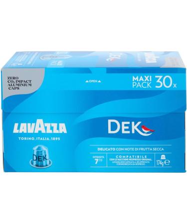 Nespresso Compatible Lavazza Dek 30 Decaffeinated Coffee Capsules (Maxi Pack) (1) - Buy Online on GoSupps.com