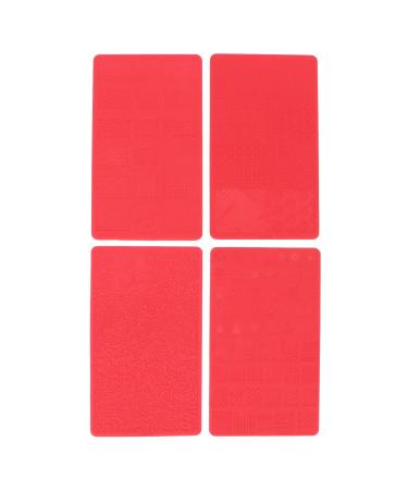 Nail Stamping Template Anggrek 4PCS 3D Relief Nail Printing Template Salon Diy Soft Silicone Nail Carving Stencil Mold 3d Nail Art Template