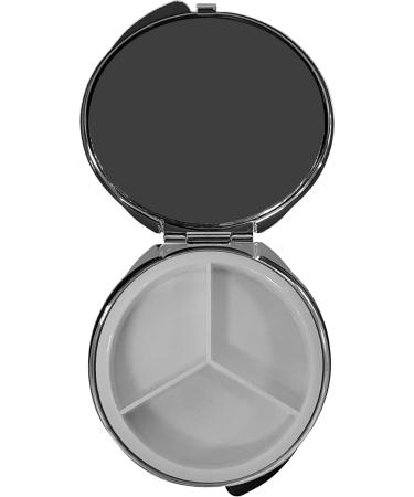 Buy Round Metal Pill Box with Mirror - 3 Compartments - Zodiac Sign Cancer - Stylish & Durable | International Shipping - Buy Online on GoSupps.com