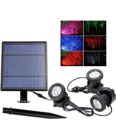 Coreslux Solar Pond Lighting - Adjustable RGB Underwater Spotlights IP68 Waterproof 2-Pack | Outdoor Garden Landscape Lighting - Buy Online on GoSupps.com