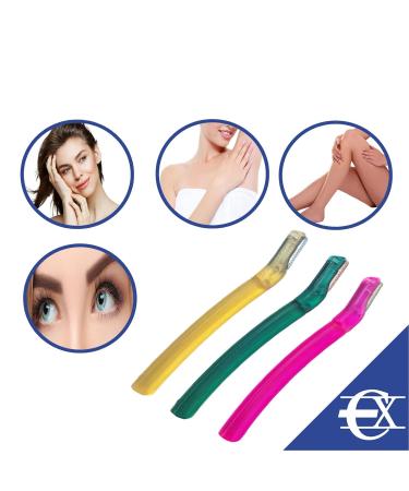 EuroXanty Eyebrow Remover | Facial Razor for Men & Women | Yellow Eyebrow Shaver & Profiles | Precision Grooming Tool - Buy Online on GoSupps.com