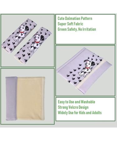 Fontee 2-Pack Car Seat Belt Pads for Kids & Adults - Shoulder Pillow Covers - Dalmatian Dog Design - Enhance Safety & Comfort - Buy Online on GoSupps.com