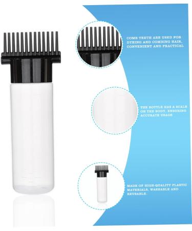 Hair Oil Applicator Bottle 180ml Root Comb Applicator Bottle with Clear Scale and 13 Oil Outlets Portable Hair Dye Bottle for Hair Care and Styling Black Head with Clear Body black head +clear body - Buy Online on GoSupps.com