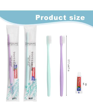 Disposable Toothbrush & Toothpaste Set - Individually Packaged for Hotels Travel & Camping (Pack of 30) | Tender & Practical Colors - Buy Online on GoSupps.com