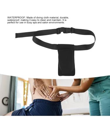 Adjustable Massage Bottle Holster | Waterproof Waist Bag for Spa & Salon | Customized Massage Oil Bag - Black - Buy Online on GoSupps.com