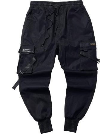 Aelfric Eden Men's Black Joggers Pants with Multi-Pockets - Size Medium - Buy Online on GoSupps.com