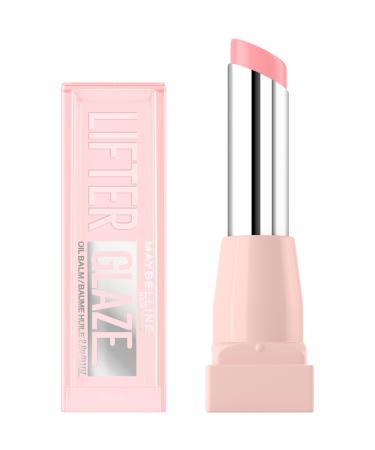 MAYBELLINE Lifter Glaze Oil Balm with Hyaluronic Acid and Hydrating Oil Blend Lip Balm with 24HRs of Smooth Moisturizing Shine Pink Drip (Sheer Baby Pink)