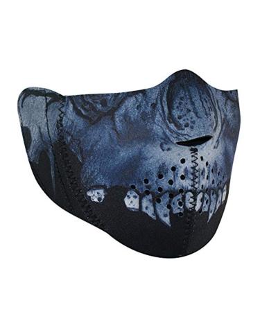 ZANheadgear Unisex-Adult Modi-Face Accessory (Detachable Mask Neoprene Midnight Skull) (Multicolor One Size)