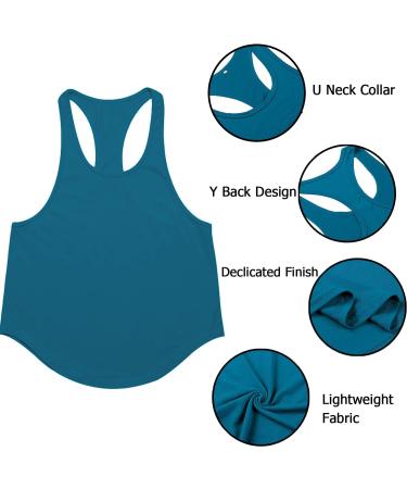 Babioboa Men's Tank Top 3 Pack - Gym & Fitness Sleeveless Shirts in Black Gray & Peacock Blue | Functional Stringer Armpit Design - Size L - Buy Online on GoSupps.com