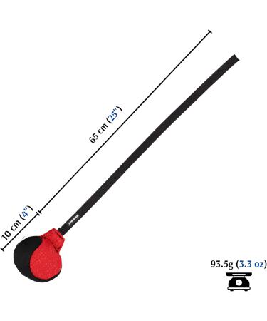 Dingo Gear Training Toys Ball 9 cm - Black-Red with 65 cm Handle | French Nylcott Apport IGP Obedience Training Game - Buy Online on GoSupps.com