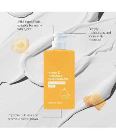  YUNFAX Turmeric & Vitamin C Face & Body Lotion Vitamin C Cream Brightening Improves Elasticity Moisturizing Non-Greasy Daily Use Even Skin Tone Glowing - Buy Online on GoSupps.com